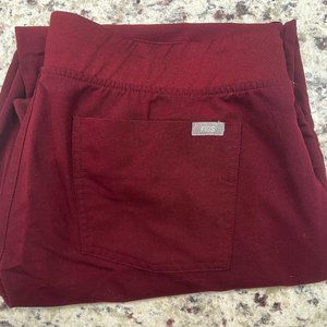 FIGS Women's Burgundy Jogger Scrub Pants - L